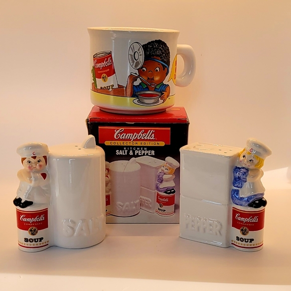 Campbell Soup Mug and Salt/Pepper Stoneware Set - Picture 3 of 3